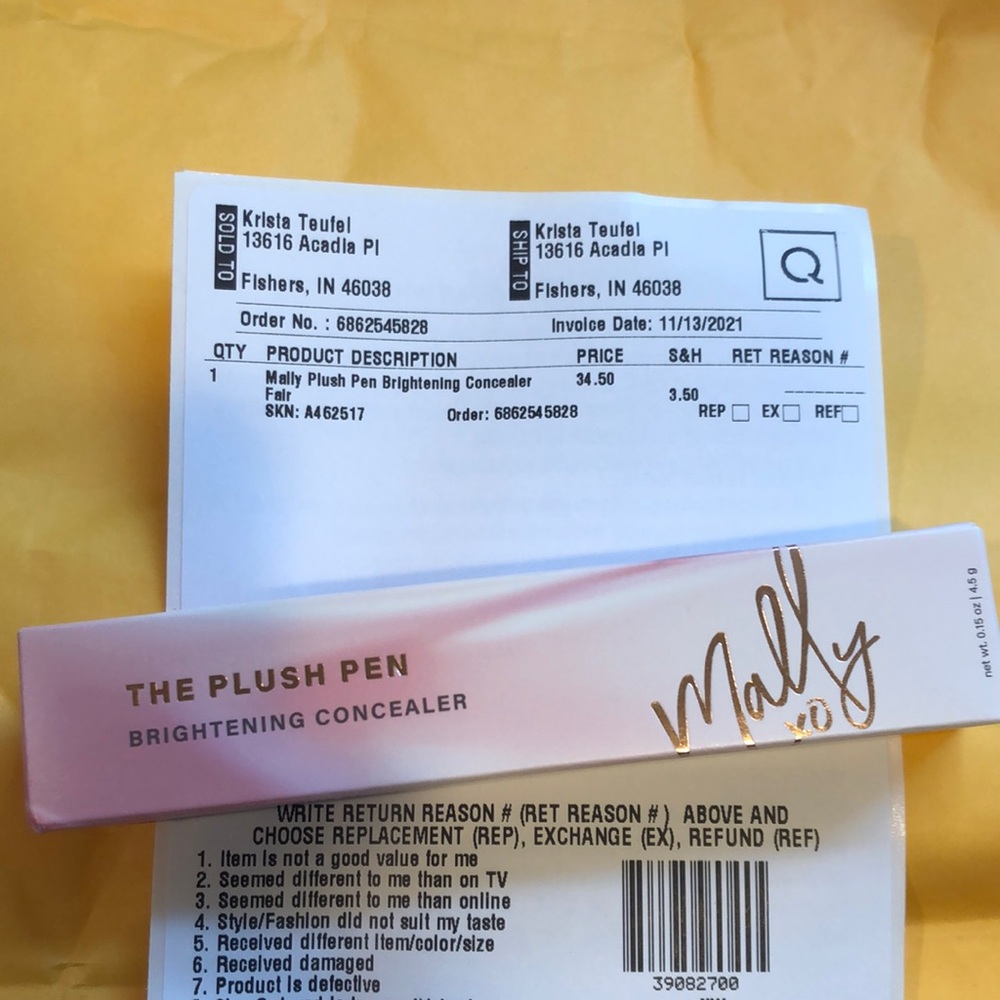 Mally beauty plush pen brightening concealer, fair.